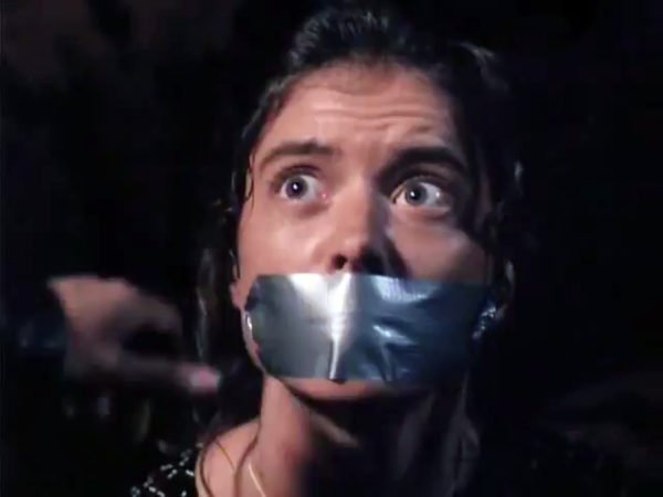 Jungle Ground, Torri Higginson bound tape gagged thumbnail