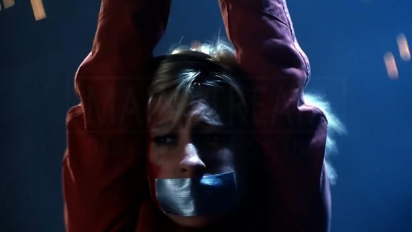 Smallville, Allison Mack bound and tape gagged 02