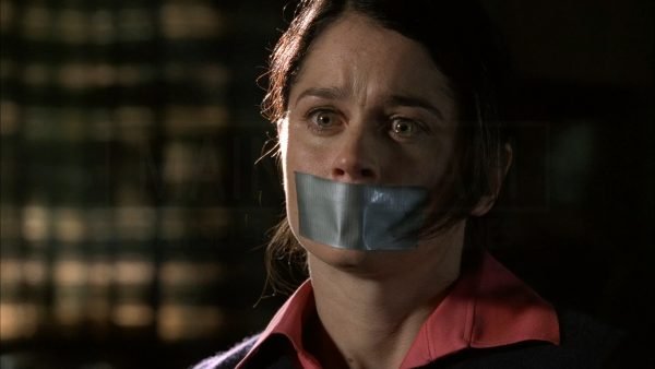 Prison Break, Robin Tunney chair tied and tape gagged 15
