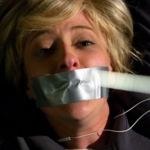 Criminal Minds, Kelly Curran bound and tape gagged thumbnail