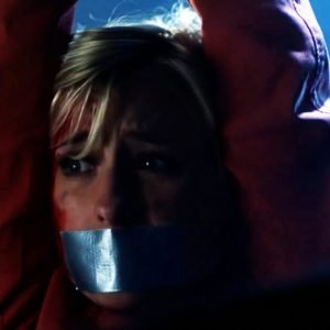 Smallville, Allison Mack bound and tape gagged thumbnail