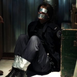 Rookie Blue, Missy Peregrym bound and tape gagged thumbnail