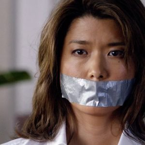 Hawaii Five-0, Grace Park chair tied and tape gagged thumbnail