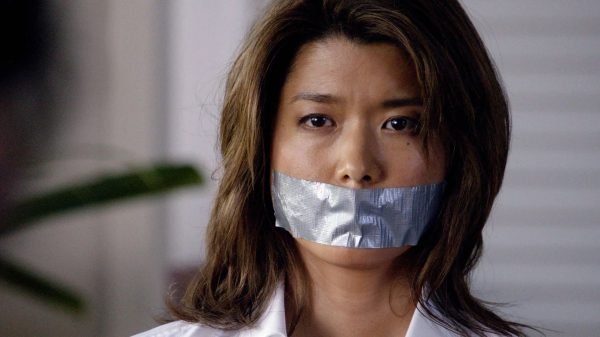 Hawaii Five-0, Grace Park chair tied and tape gagged thumbnail