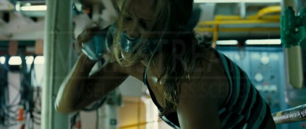 Jessica Alba in Into the Blue hands handcuffed behind her back and tape gagged 19