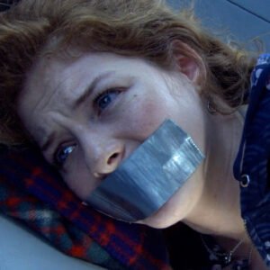 Rachelle Lefevre in Do You Know Me bound and tape gagged