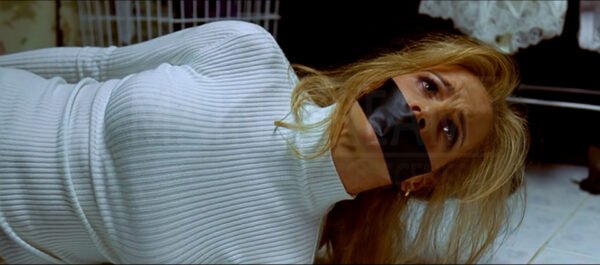 Rachel Griffiths in The Hard Word bound and tape gagged 01