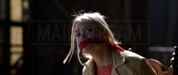 Jaime King in Lone Star State of Mind chair tied and cleave gagged 04