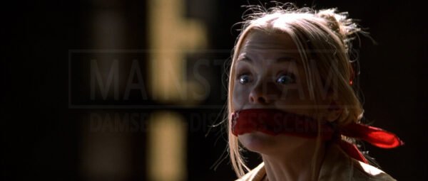 Jaime King in Lone Star State of Mind chair tied and cleave gagged 06