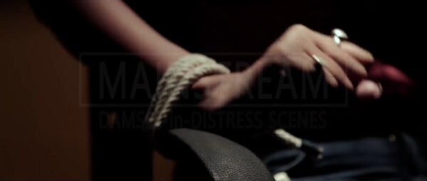 A woman kidnapped chair tied and tape gagged in SHE short film - 02