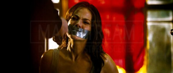 Michelle Monaghan kidnapped handcuffed and tape gagged in Mission: Impossible III 11