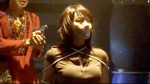 Stephy Tang [鄧麗欣] kidnapped chairtied and tape gagged in Dragon Loaded 2003 [龙咁威] - Thumbnail