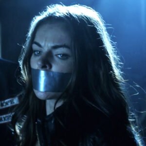 Serinda Swan kidnapped chair tied and tape gagged in Recoil - thumbnail