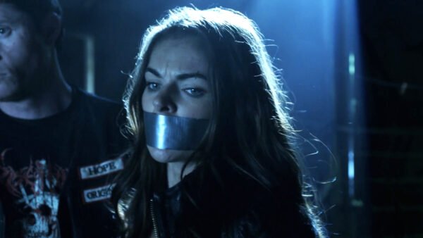 Serinda Swan kidnapped chair tied and tape gagged in Recoil - thumbnail