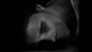 Women chair tied handcuffed and tape gagged in Bau Brut short film - 07