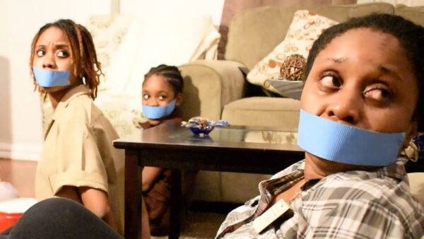 Three women kidnapped bound and tape gagged in Manic short film - thumbnail
