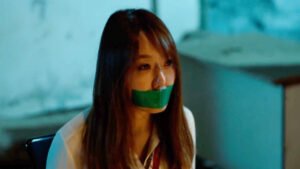Woman kidnapped chair tied and tape gagged in ...납치극 short film - thumbnail