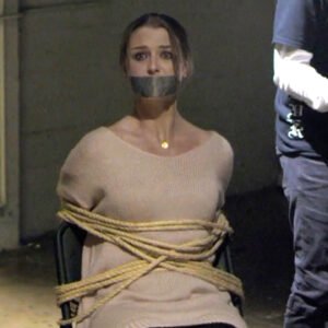 Woman chair tied and tape gagged in The Other Side short film - thumbnail
