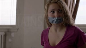 Éléonore Lamothe kidnapped bound and tape gagged in Burden of Evil - 05