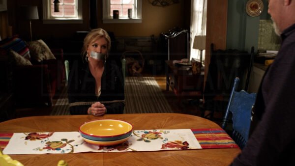 Shannon Tweed kidnapped chair tied and tape gagged in Republic of Doyle - 03