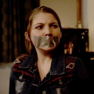 Sammi Hanratty kidnapped chair tied and tape gagged in Zoe Gone - thumbnail