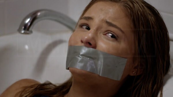 Stefanie Scott kidnapped bound and tape gagged in Caught - 09