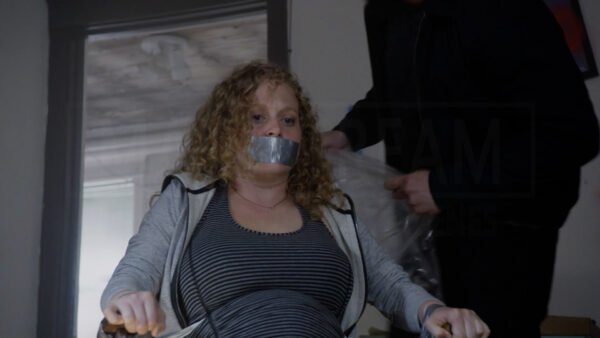 Olive Morgan kidnapped chair tied and tape gagged in Chicago P.D. - 02