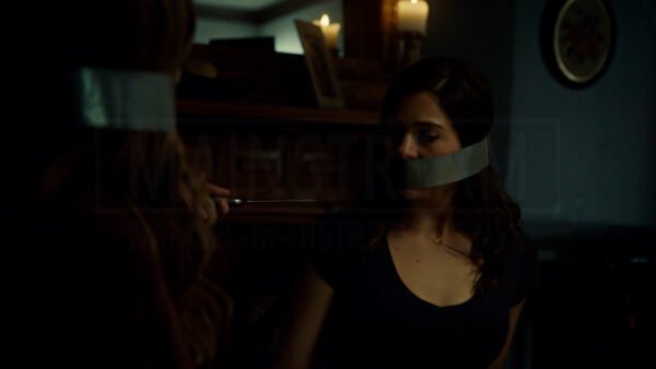 Holly Deveaux kidnapped chair tied and tape gagged in Shadowhunters - 03