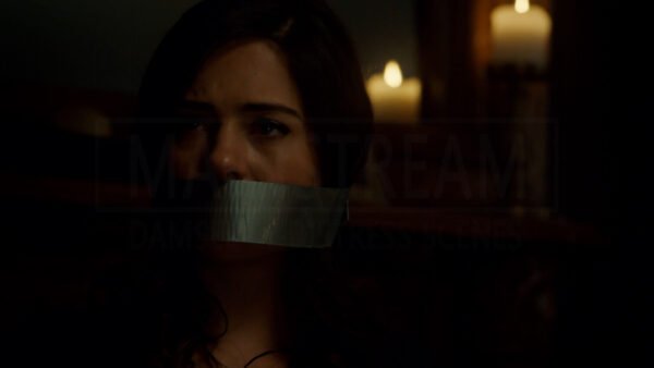 Holly Deveaux kidnapped chair tied and tape gagged in Shadowhunters - 04