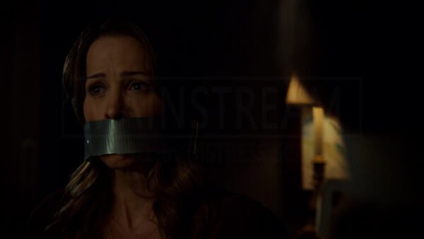 Christina Cox kidnapped chair tied and tape gagged in Shadowhunters - 06