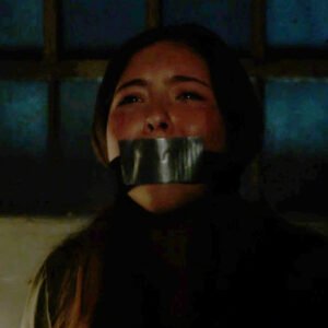 Emma Tremblay kidnapped chair tied and tape gagged in Psych the Movie - thumbnail