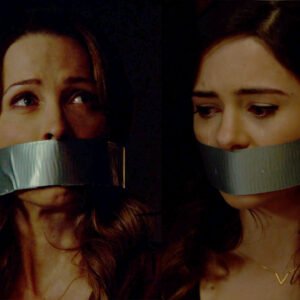 Christina Cox & Holly Deveaux kidnapped chair tied and tape gagged in Shadowhunters - thumbnail