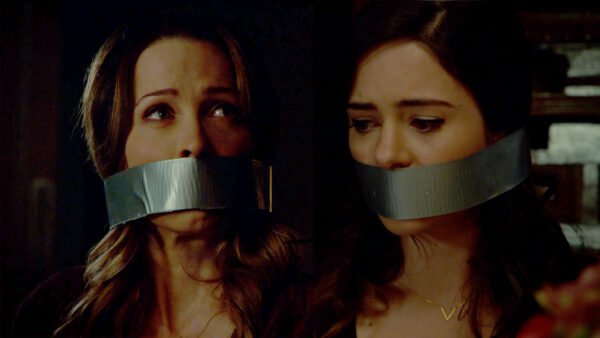 Christina Cox & Holly Deveaux kidnapped chair tied and tape gagged in Shadowhunters - thumbnail