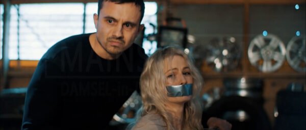 Rebekkah Farrell is kidnapped chair tied and tape gagged in short film paranoid - 04