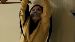 Yeling Wang kidnapped bound and tape gagged in Short Film Bound - thumbnail