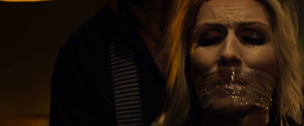 Ingrid Falaise kidnapped chair tied and tape gagged in A Night of Horror: Nightmare Radio - 05