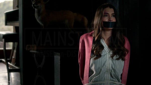 Allison Paige kidnapped chair tied and tape gagged in Adopted in Danger - 06
