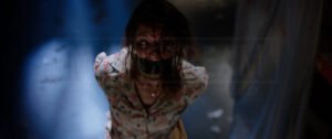 Aubrey Plaza kidnapped bound with noose, hanged and tape gagged in Child's Play - 07