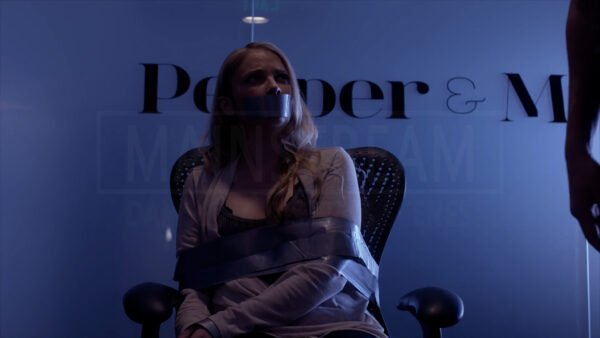 Elisabeth Harnois kidnapped chair tied and tape gagged in The Work Wife - 05
