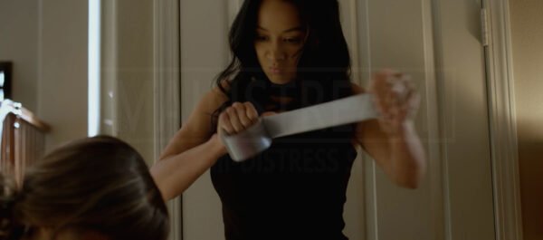 Elise Neal kidnapped chair tied and tape gagged in We Belong Together - 01