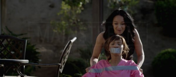 Elise Neal kidnapped chair tied and tape gagged in We Belong Together - 04